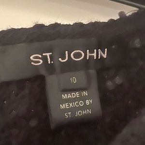 St.John Black BOUCLE Shift Dress size 10